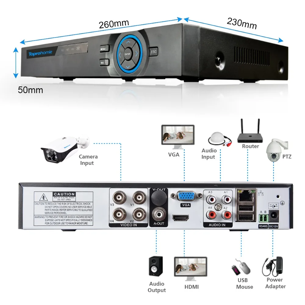 CCTV AHD 4MP DVR Системы с 4 шт. в/наружного видеонаблюдения комплект канала видео Камеры