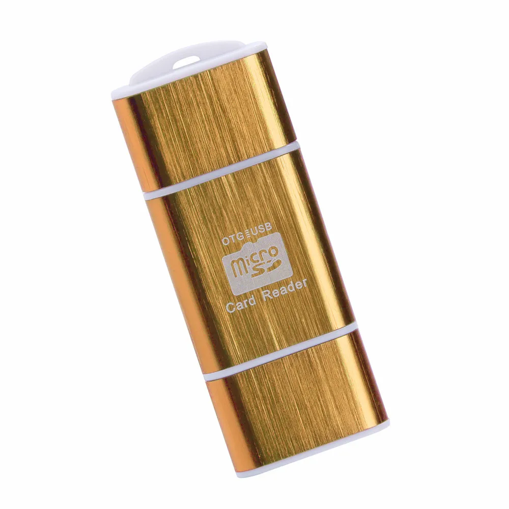 Ecosin2 карты памяти аксессуары 2в1 Micro SD OTG флеш-диск USB 2,0 кардридер для смартфонов ПК планшет Oct19 - Цвет: Yellow