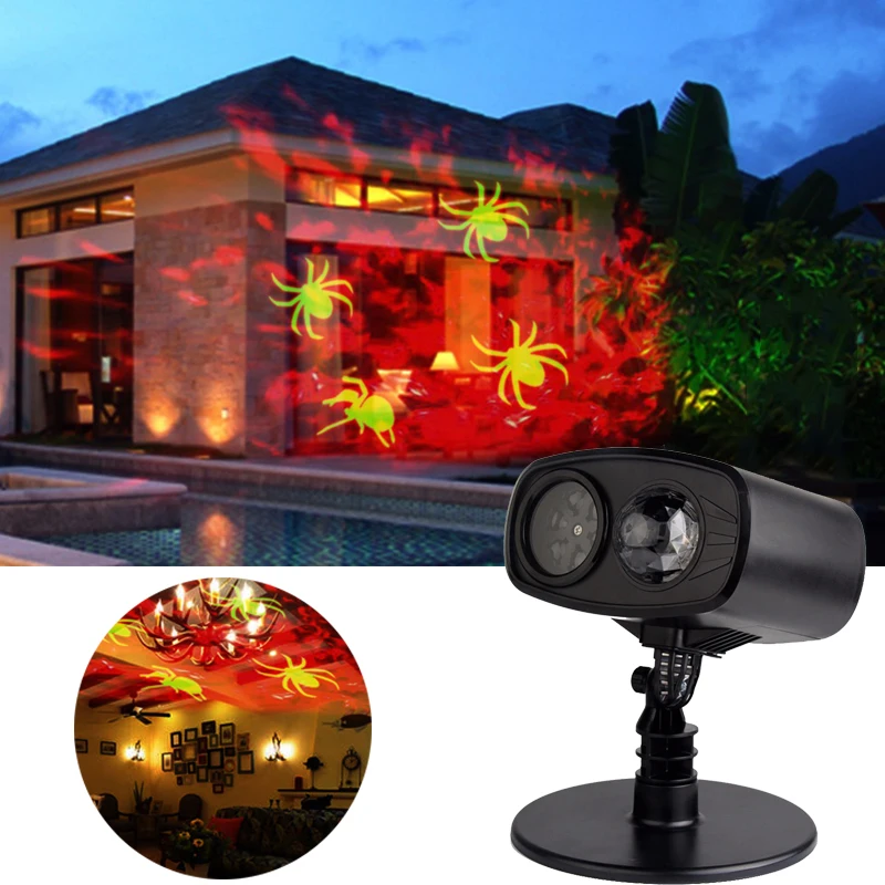 

8W Waterproof Moving Laser Projector Lamp Red watermark spider cast LED Stage Light Christmas/New Year Party/Halloween Outdoor