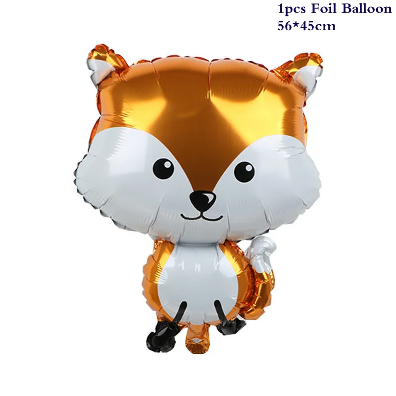 1 шт. большие воздушные шарики в виде животных енота лисы единорог баллон гелия с