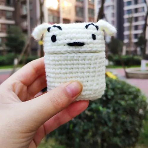 F Милый DIY вязаный чехол для Apple Airpods 1 2 Аксессуары Bluetooth наушники ручной работы чехол с мультяшным рисунком защитный чехол Декор подарок - Цвет: F