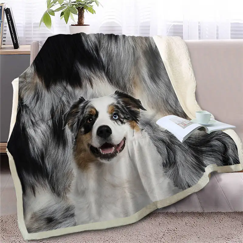 Dog3 Blesslive одеяло с французским бульдогом, шерпа, на кровать, рождественский подарок, 3D покрывало с мехом собаки, животных, для взрослых, коричневое, серое, постельное белье, Манта - Цвет: Dog3