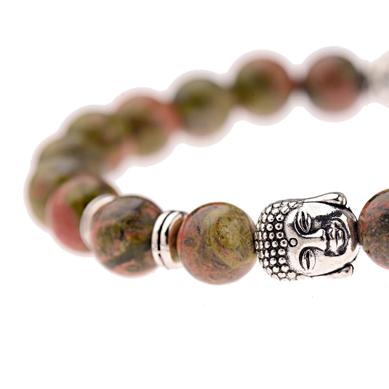 DOUVEI Natural Stone Beads Bracelets Men Buddhist Ethnic Rosary Meditation Male Buddha Bracelet Women Prayer Jewelry Yoga AB071 | Украшения