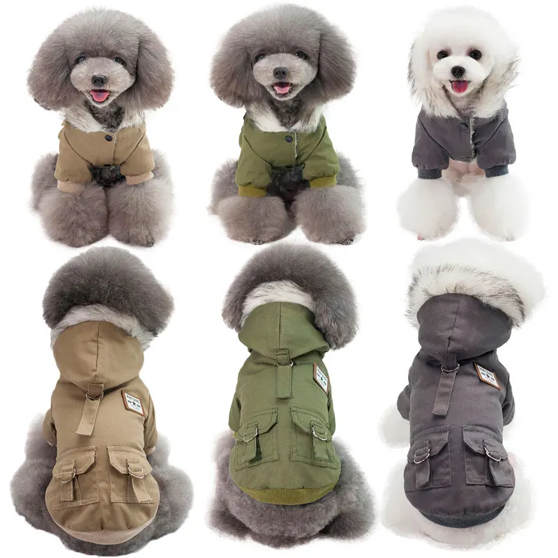 SENYEPETS Autumn And Winter New Dogs Clothes Warm Pet Military Wear Resistant Cotton Pets Clothe |