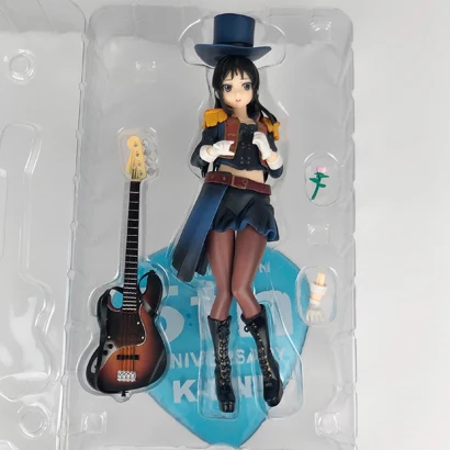 5th Юбилей Azusa Nakano K-ON аниме Рисунок akiyama Mio рицу тайнака ПВХ 1/8 девочка играть музыкальная модель игрушки полностью из коллекций - Цвет: Akiyama Mio no box