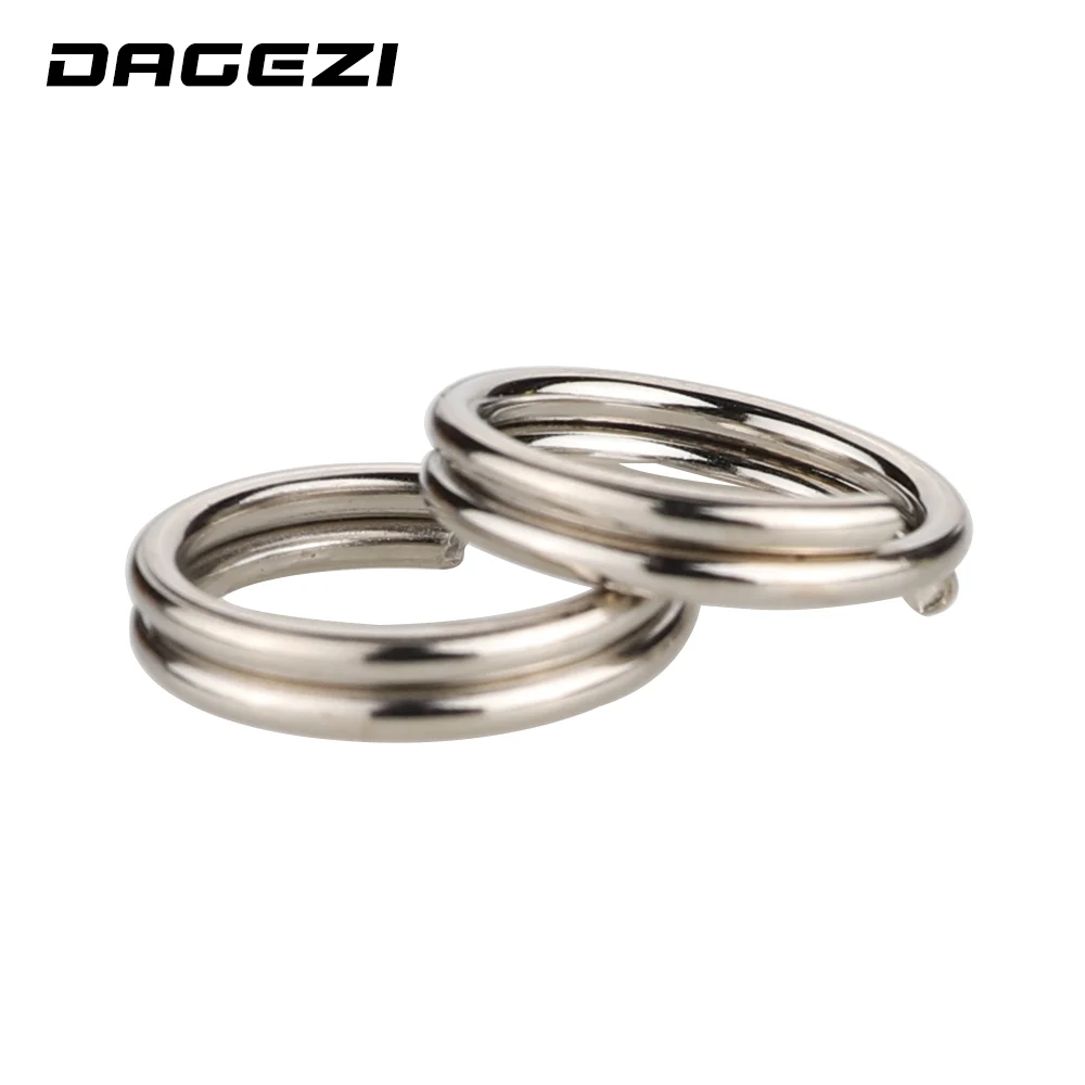 DAGEZI 100 шт./лот рыболовные разрезные кольца из нержавеющей стали для кривошипной