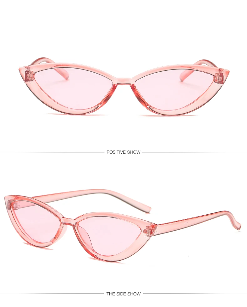 COOYOUNG Cat Eye Style Clear Frame Sunglasses Women Red Summer Accessories For Beach Fashion Female Sun Glasses UV400