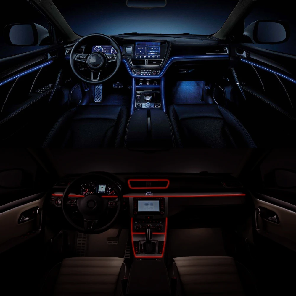 

1M 2M 3M 5M EL Wire Neon Strip Atmosphere Light For Auto Interior DIY Decoration Flexible Ambient Lamp