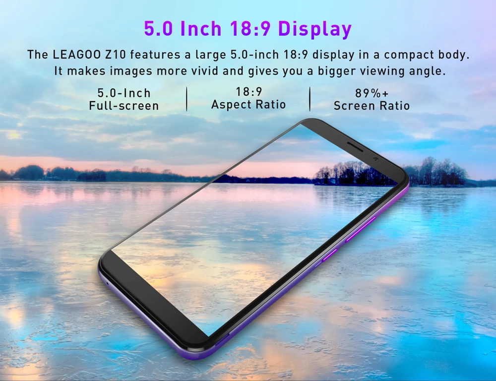 LEAGOO Z10 Android 5,0 дюймовый мобильный телефон MT6580M четырехъядерный двойной SIM WCDMA 3G мобильный телефон двойной 5.0MP камеры 2000mAh Baterry смартфон
