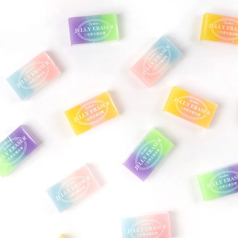 

Cute Gradient Jelly Rubber Eraser Primary Student Prizes Promotional Gift Stationery