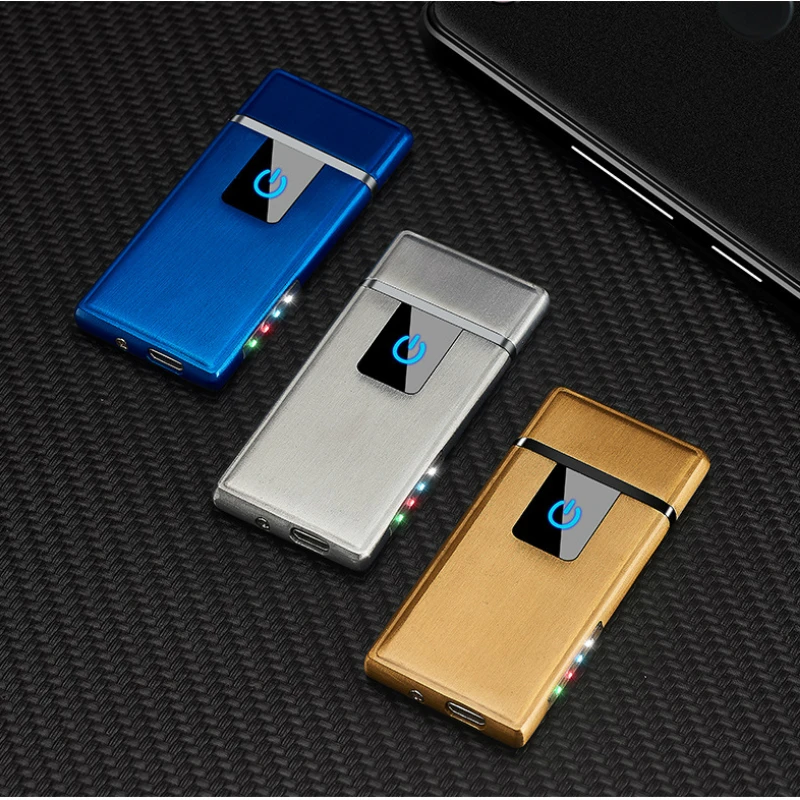 Новинка USB зарядка зажигалка сенсорный экран электронная сигарета тонкая