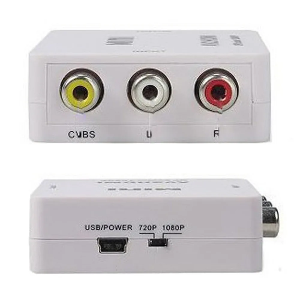 Мини AV в HDMI видео конвертер AV2HDMI 720p 1080p Upscaler адаптер A09|Кабели USB| |