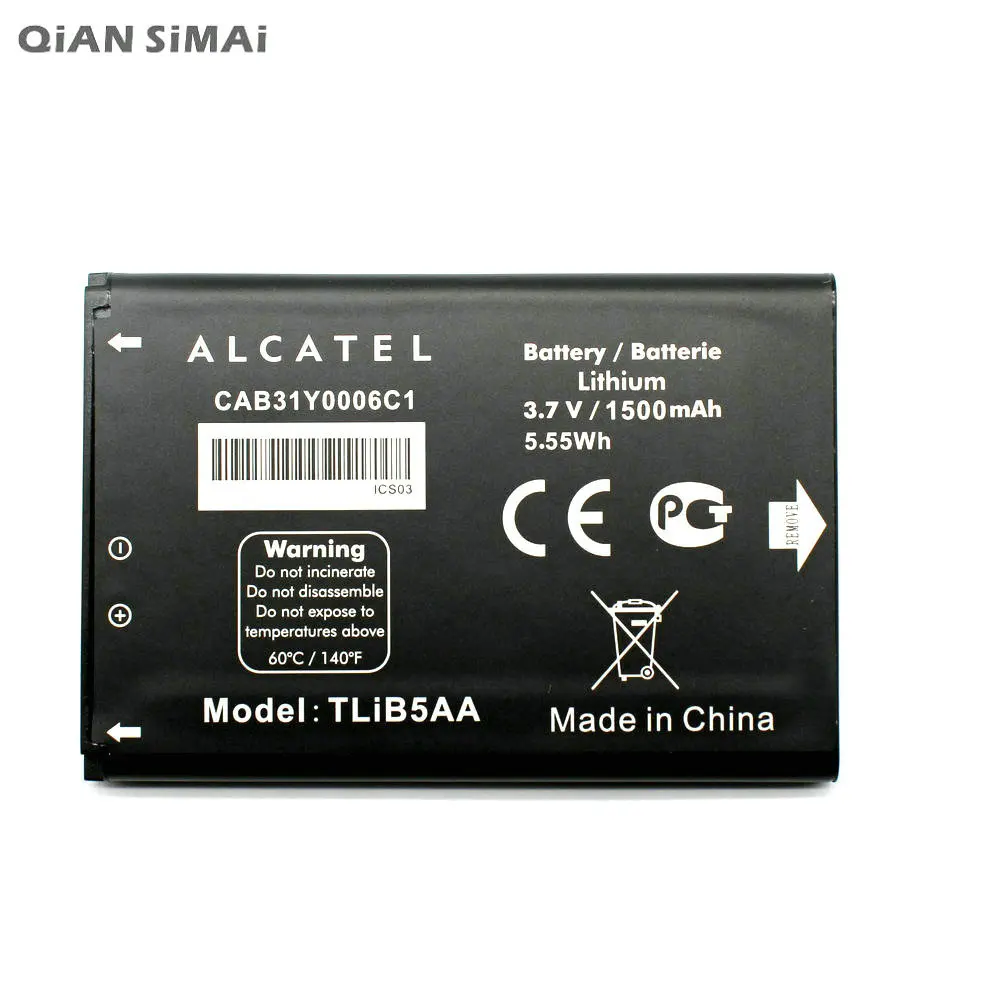 Новый аккумулятор TLiB5AA для Alcatel One Touch 993 995 996 OT993 OT995 OT996 100% высококачественный