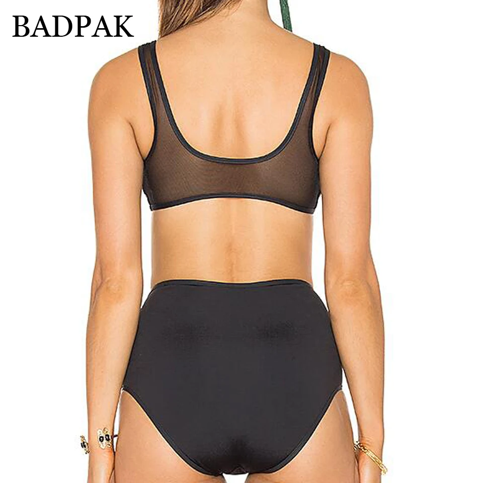 Badpak пикантные сетчатые бикини Высокая Талия mayokini Maillot De Bain Femme 2018 Купальники для