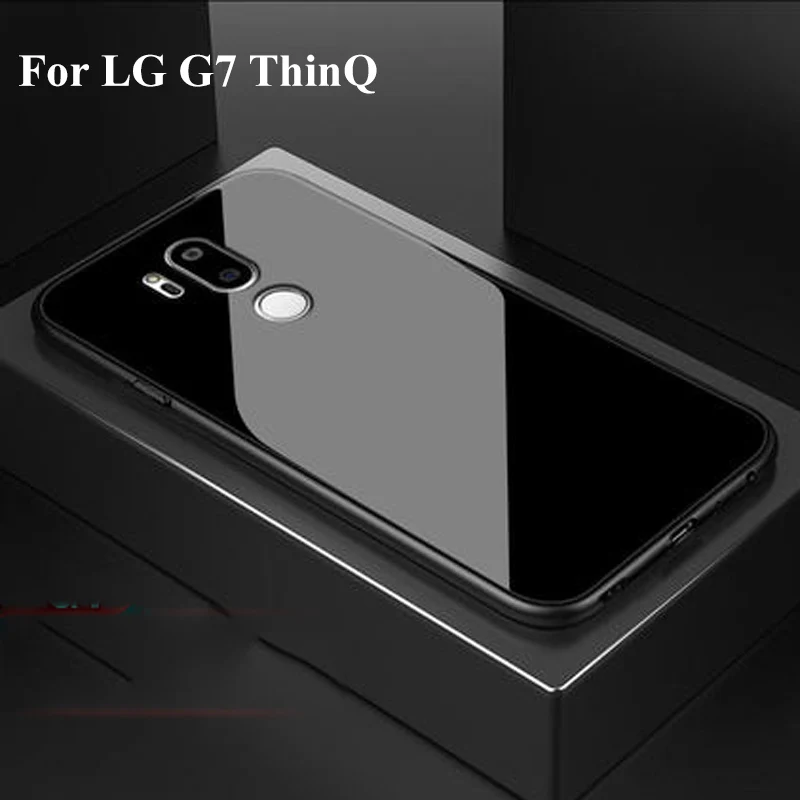 Для LG G7 чехол ThinQ задняя крышка из закаленного стекла для телефона мягкая