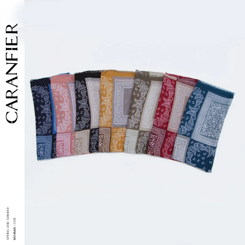 CARANFIER 7 шт. милый шарф с принтом в виде сердечка модные пашмины бахрома женские