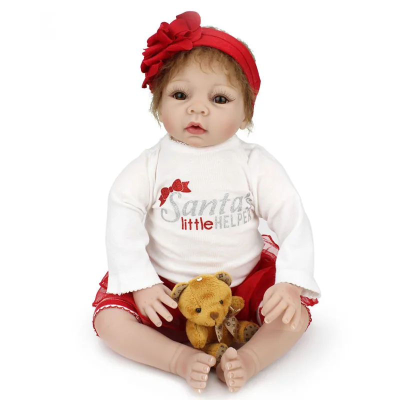 Ручной Reborn Куклы 55 см реалистичные Мягкий силиконовый винил Bebe Brinquedos Для