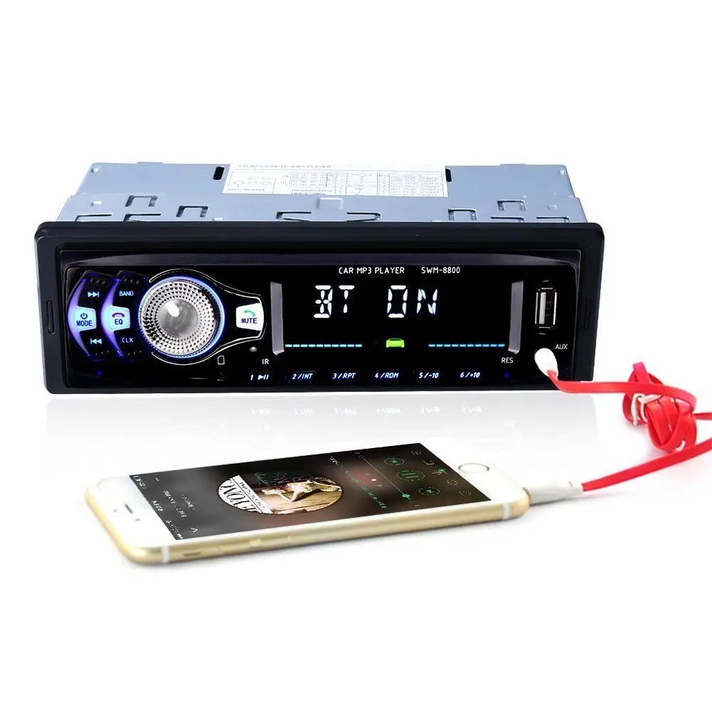 Автомобильный стерео аудио Радио MP3 плеер FM SD TF USB AUX вход 1 Din с Bluetooth mp3 bluetooth fm