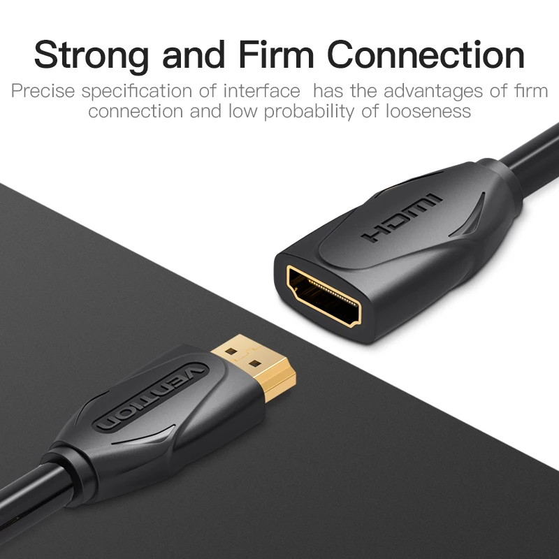 Vention HDMI удлинитель мужчин и женщин 1 м / 2 3 5 жк hdmi 4 К 3D 1.4 В микро расширенный кабель
