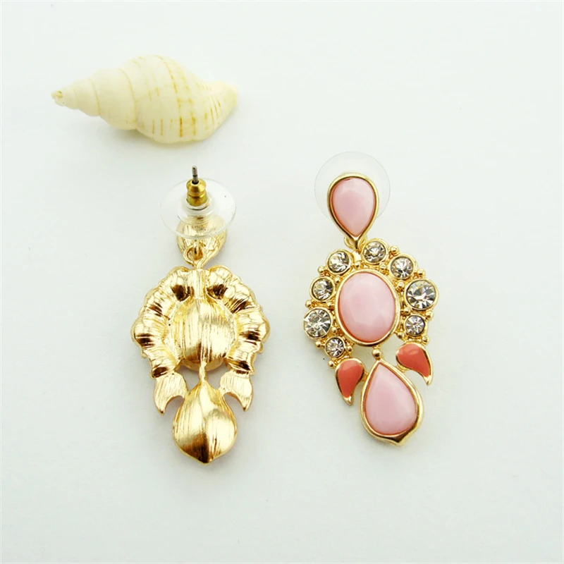 Женские Висячие серьги со стразами имитация драгоценных камней золотые длинные