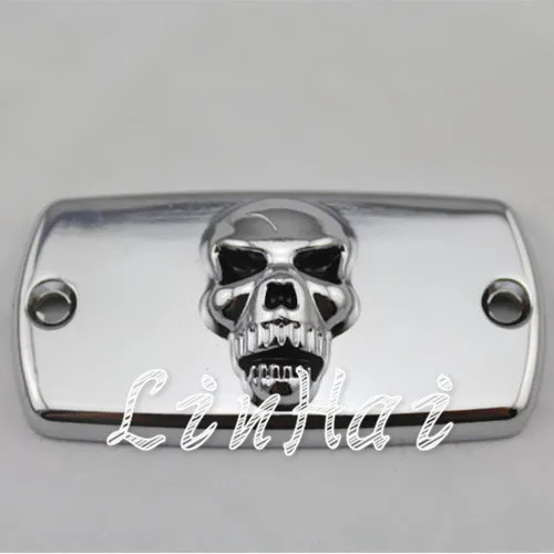 Хромированная черная крышка тормозной жидкости с черепом Подходит для Honda Shadow VTX