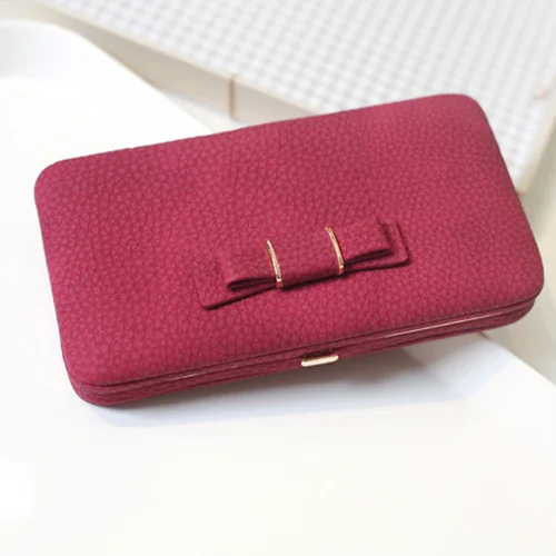 wine red wallets Ainvoev женский кошелек, новинка, вместительный, модный, женский, длинный, из искусственной кожи, кошельки, на молнии, для мобильного телефона, карман, кошелек, женские сумки - Цвет: wine red wallets
