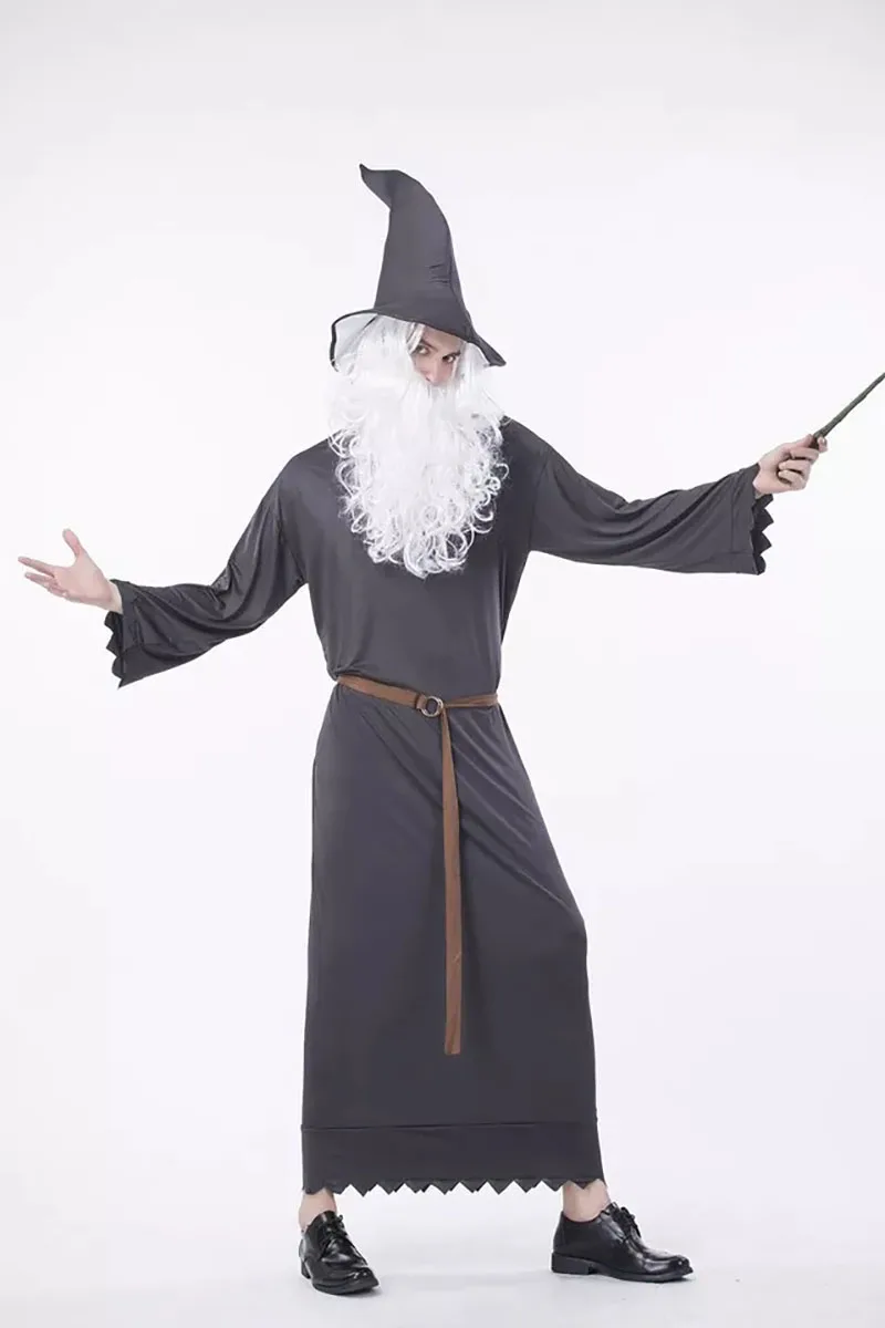 Взрослый мужской магический костюм на Хэллоуин Gandolf Властелин колец Темный