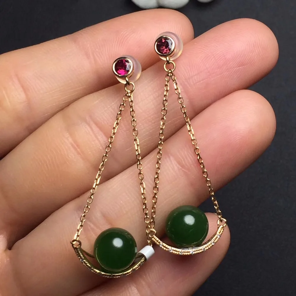 Изящные Ювелирные изделия коллекция Настоящее 18K Белое Золото AU750 100% натуральный
