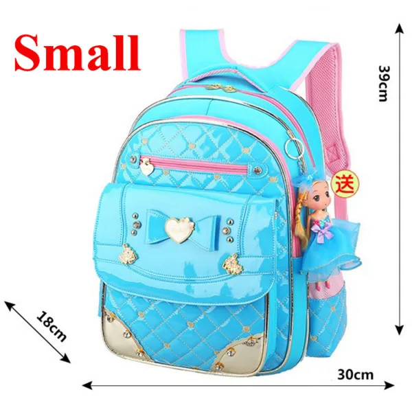 Coolbaby модные школьные рюкзаки детские школьные сумки Высокое качество PU рюкзак для девочек, сумка для книг в пределах 1-3-6 Класс школьный D342 - Цвет: Small blue