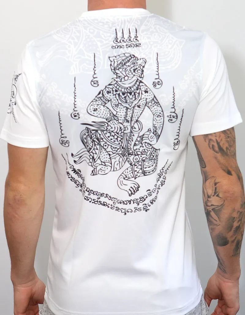 L XL XXL man short sleeve t-shirt Tiger MuayThai Hanuman fight tops black/white | Спорт и развлечения