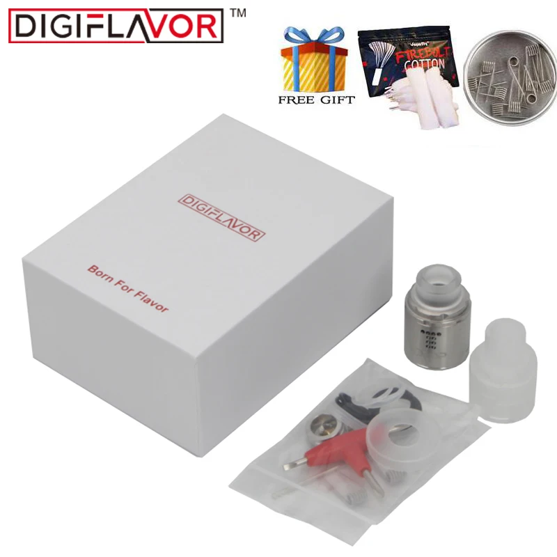 Оригинальный Digiflavor дропшиппинг Solo RDA с одной катушкой 22 мм два колпачка стандарт