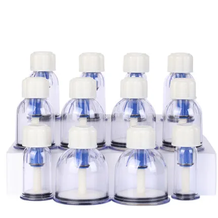 12 шт пластиковые вакуумные чашки для терапии вращающиеся массаж тела помощник