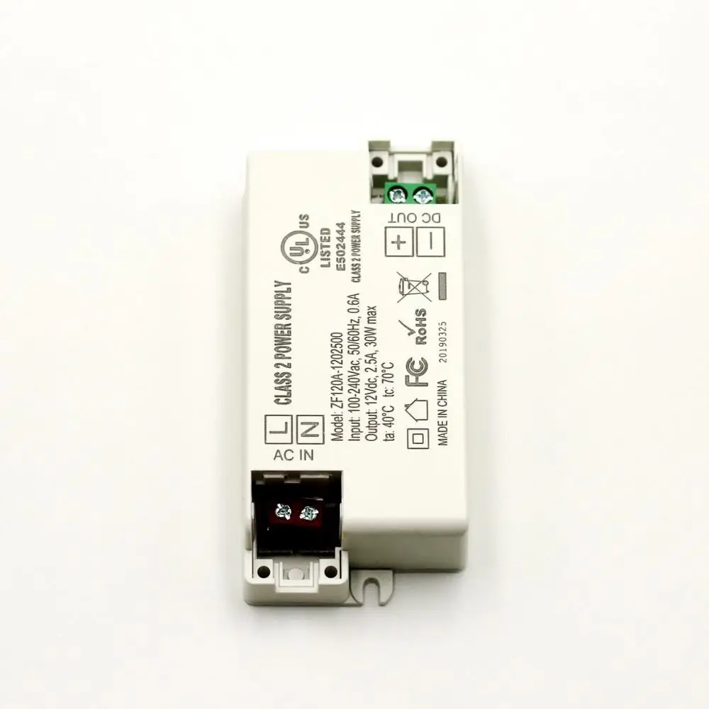 400 шт./лот UL CE RoHS DC 12V 2.5A светодиодный драйвер 30 Вт с постоянным напряжением |