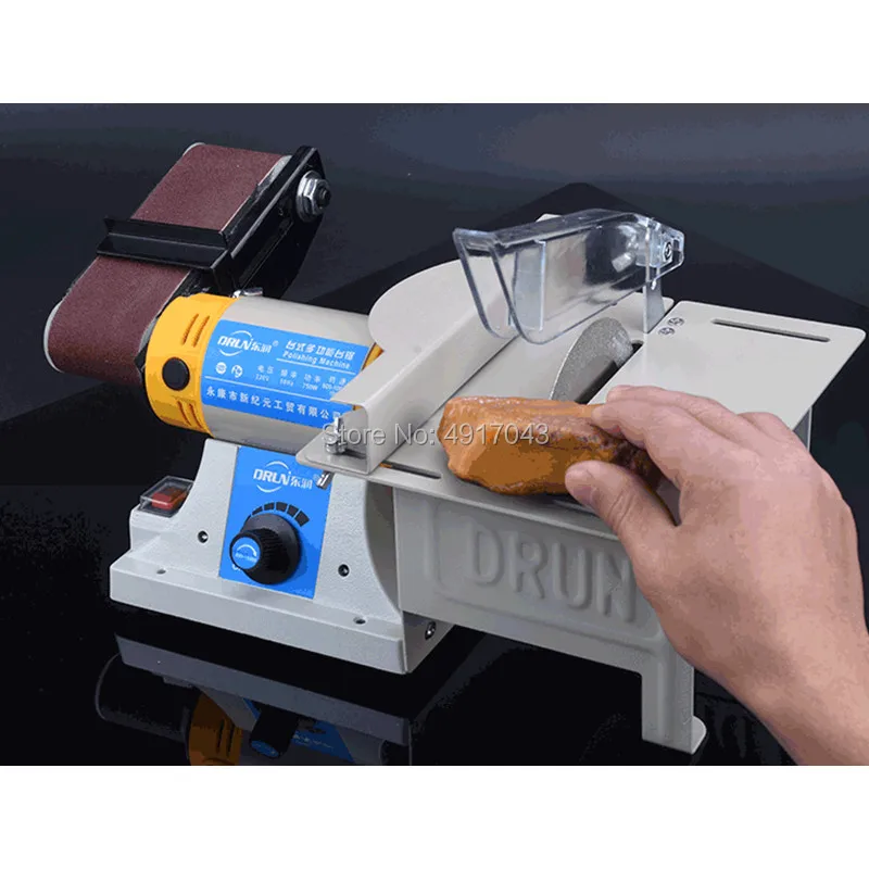 220 V DIY Настольный Многофункциональный ленточный шлифовальный станок Jade стол лесопильный завод работа по дереву полировка резки