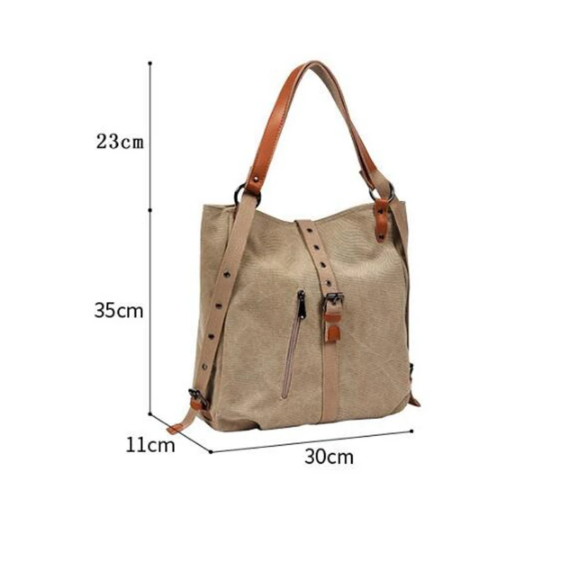 

Simple fashion Canvas backpack women's shoulder bag Multi-function casual ladies backpack Large-capacity backpack women CZ314