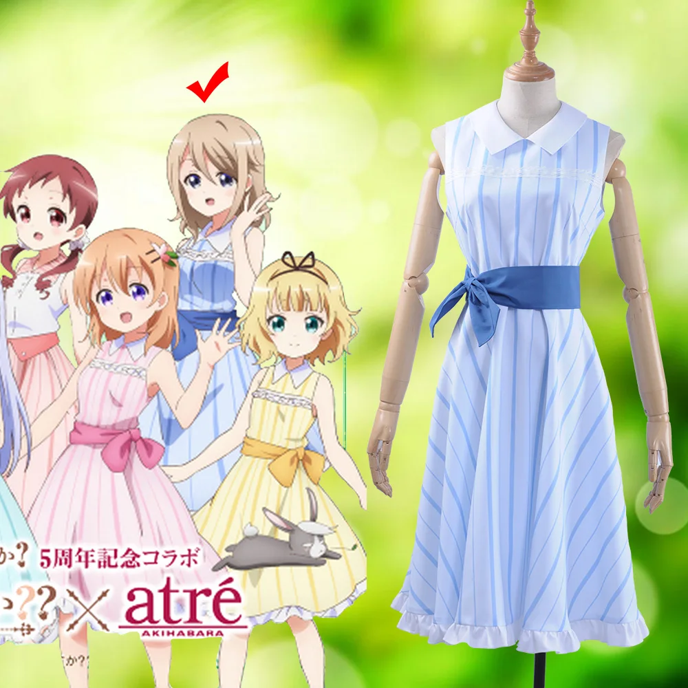 Аниме это заказ кролика? X Atre летний курортный костюм для косплея Ujimatsu Hoto Moka Rize Maya