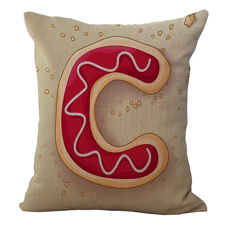 Мода Простой Английский Letter Pattern Throw Подушка Чехол Удобный Хлопок Белье Наволочки