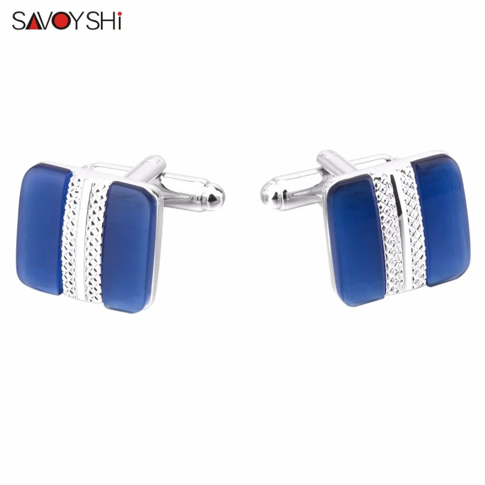 Роскошные фирменные запонки SAVOYSHI с камнями в форме кошачьего глаза высокое
