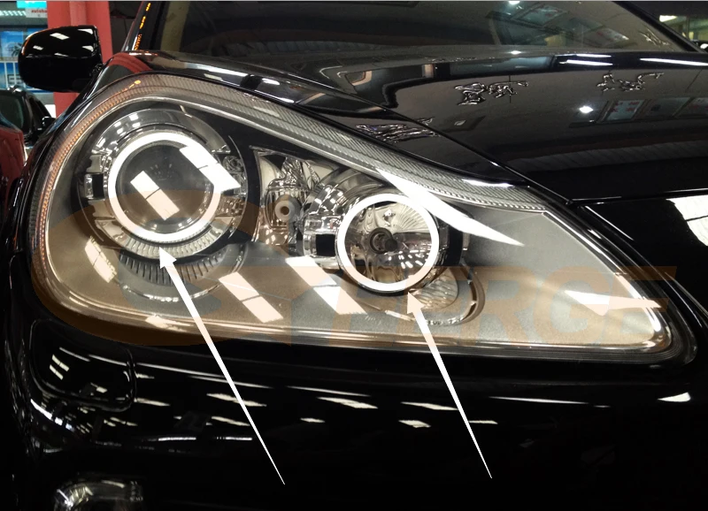Для Porsche Cayenne 957 2007 2008 2009 2010 RF контроллер Bluetooth мульти-Цвет ультра яркий RGB светодиодный Ангельские глазки гало кольца комплект
