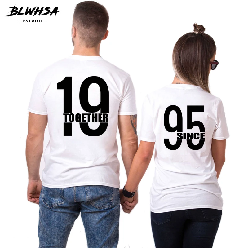 BLWHSA с 1995 года парные футболки женские для влюбленных подходящая смешная Футболка