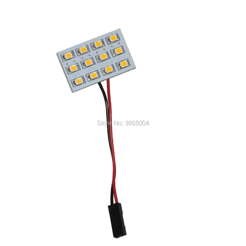 1 шт. теплый белый T10 Ba9s Festoon адаптер 12 3*4 3528 SMD светодиодный + панельный светильник