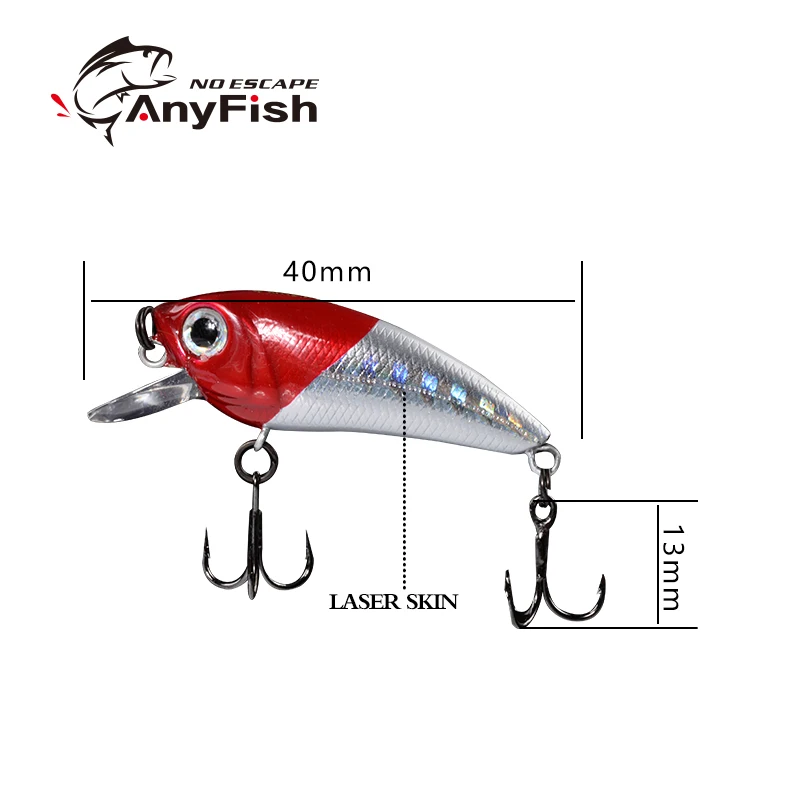 ANYFISH воблер SHAD 40F SR жесткая приманка для рыбалки 10 цветов на выбор 4 см 2 5 г с