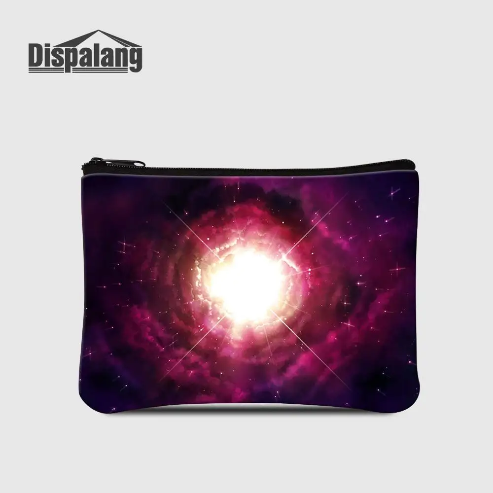 Dispalang Universe Galaxy принт женский кошелек на молнии брендовый Кошелек для монет дизайнерская открытка чехол для телефона Девочки Мальчики Дети деньги сумка - Цвет: Красный