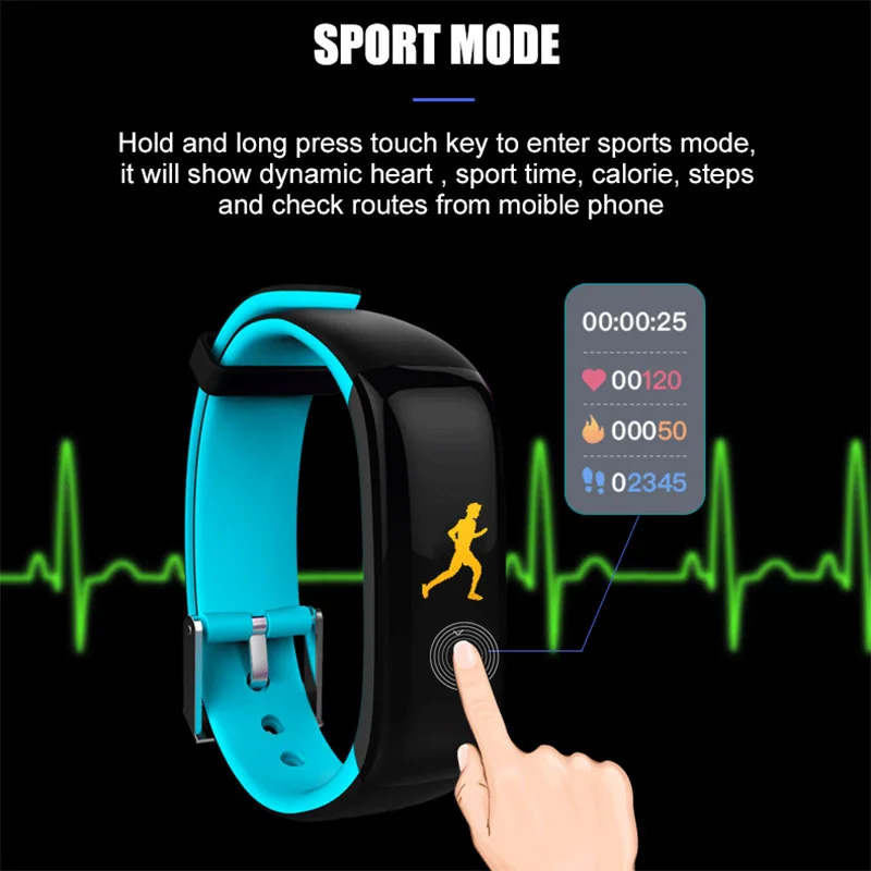 P1 Плюс gps Smart watch sport отслеживания сердечного ритма Цвет экран Датчик кровяного
