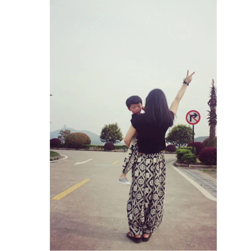 Модная Повседневная летняя семейная одежда для матери и дочери футболка +