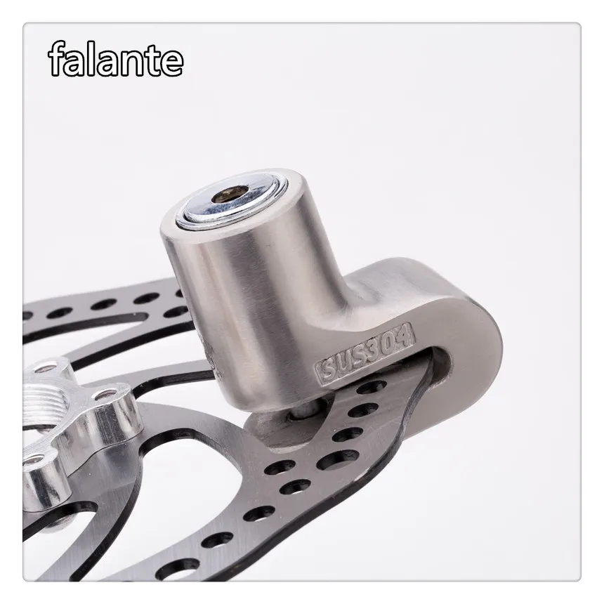 

Free Shipping Stainless Steel 304 Material Roulette Lock Bicycle Motorcycle moto motor brake disc lock