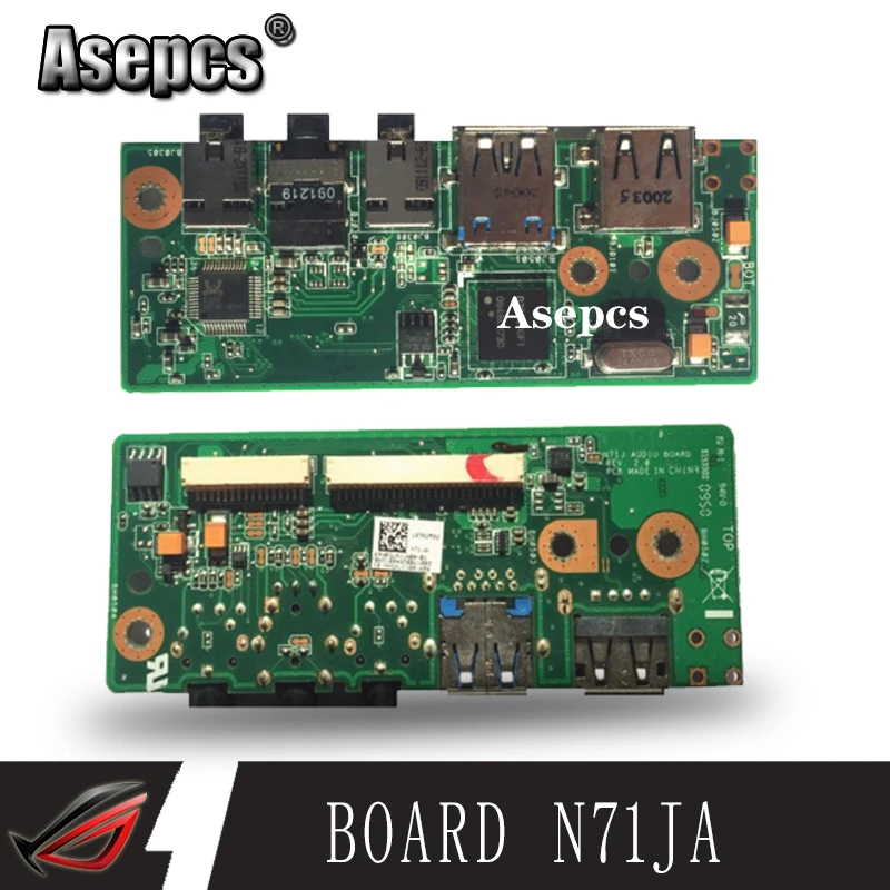 

Asepcs Original For Asus N71J N71JV N71JA N71JQ USB Port Audio Board 60-NXGAU1100-A04 Rev.2.0 BOARD 100% Tested Fast Ship