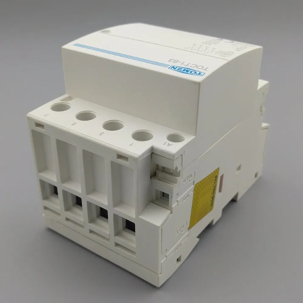 TOCT1 4P 63A 220V Катушка 400V~ 50/60HZ Din rail бытовой ac Контактор В соответствии с стандартом 4NO