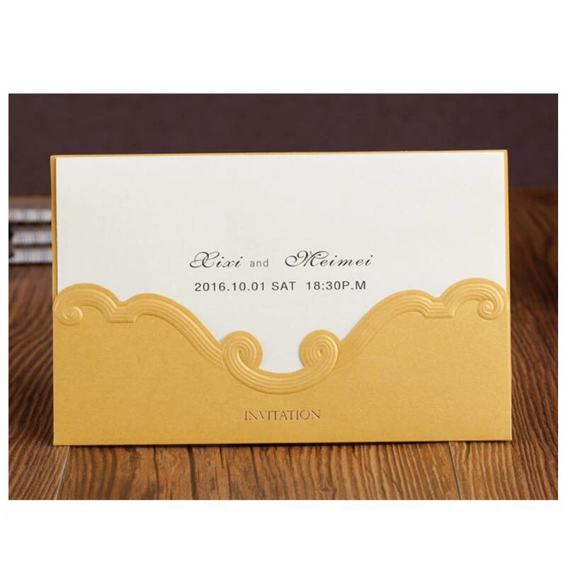 50 шт./упак. новые свадебные приглашения из крафт бумаги с конвертами деловые