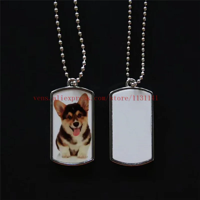 Сублимация собака бирка Ожерелья Подвески Сердце кости эллипс щит прямоугольная